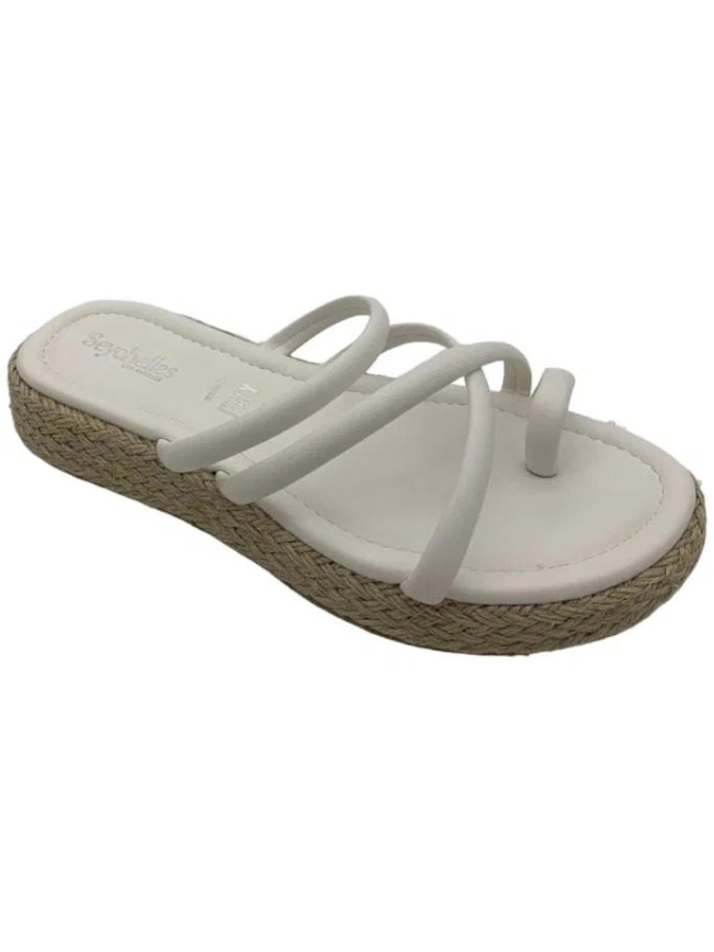 Seychelles Flat Sandals Rule The World White - Medium